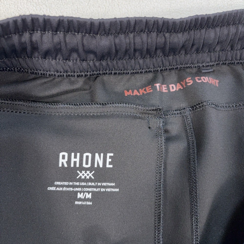 Rhone Jogger Pants Men's M Black Stretch Drawstring Tapered Gym Training Workout - Picture 3 of 16